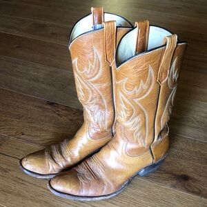 Rios of Mercedes Men's (?) Tan Leather Western Cowboy Boots size 10A